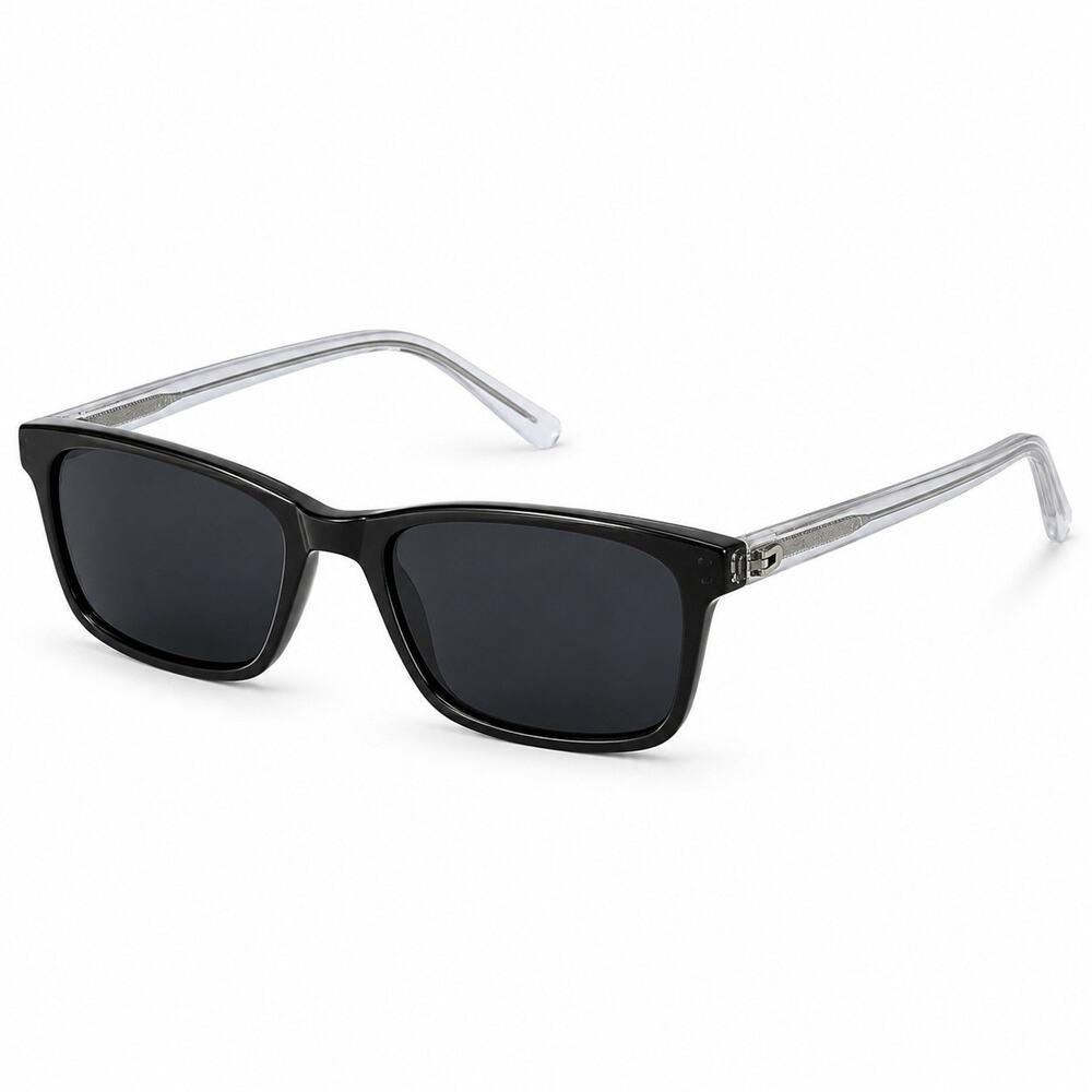 Black Rectangle Eyeglass Frames Clear Arms Prescription Lenses Frame Only Zenni